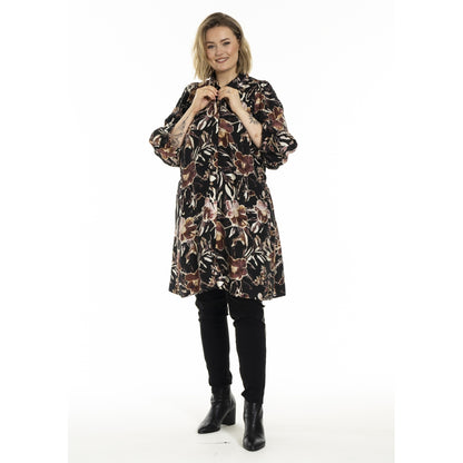 Gozzip Woman GAgnete Tunic Tunic Black Print