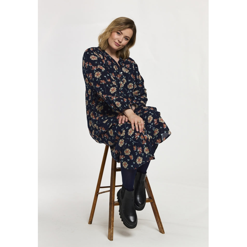 Gozzip Woman GAnja Dress Dress Navy Print