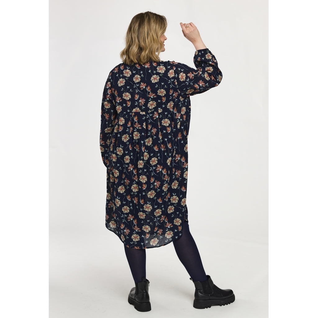 Gozzip Woman GAnja Dress Dress Navy Print