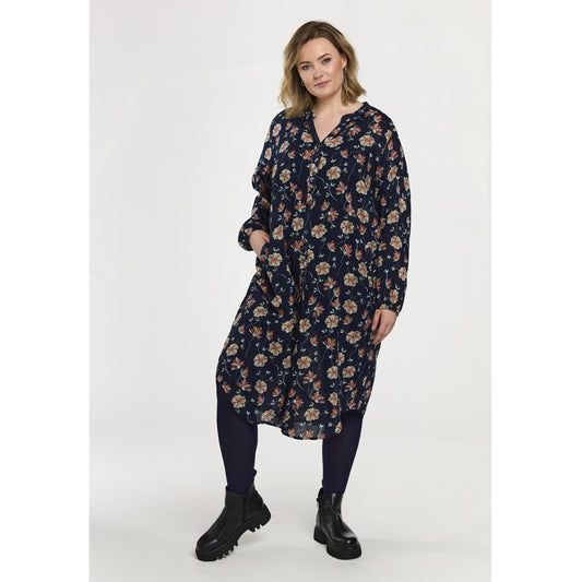 Gozzip Woman GAnja Dress Dress Navy Print