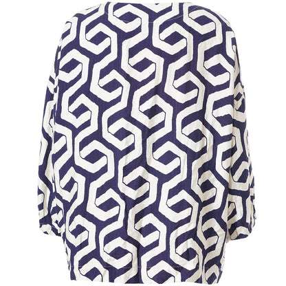 Gozzip Woman GAnnbrit Shirt Shirt Blue offwhite print