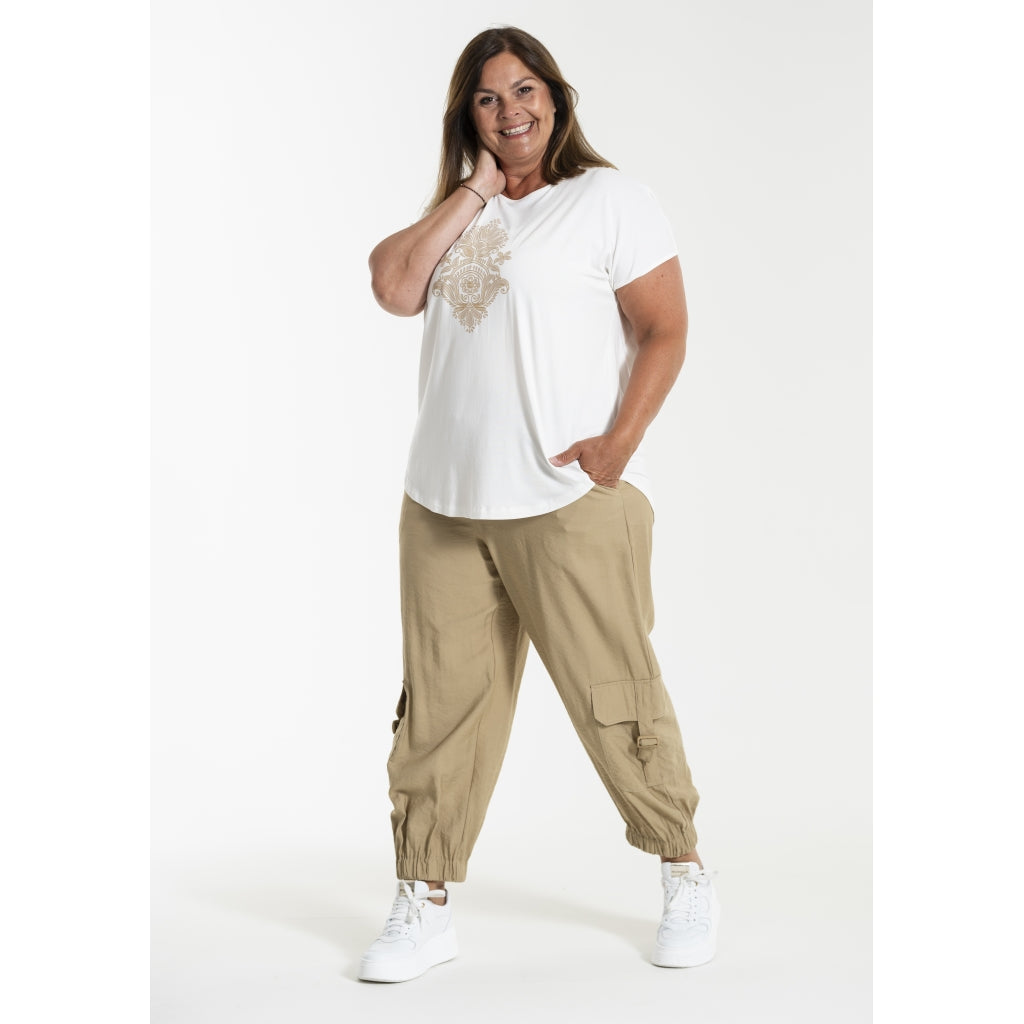 Gozzip Woman GAnneline Cargo Pants Pants Sand