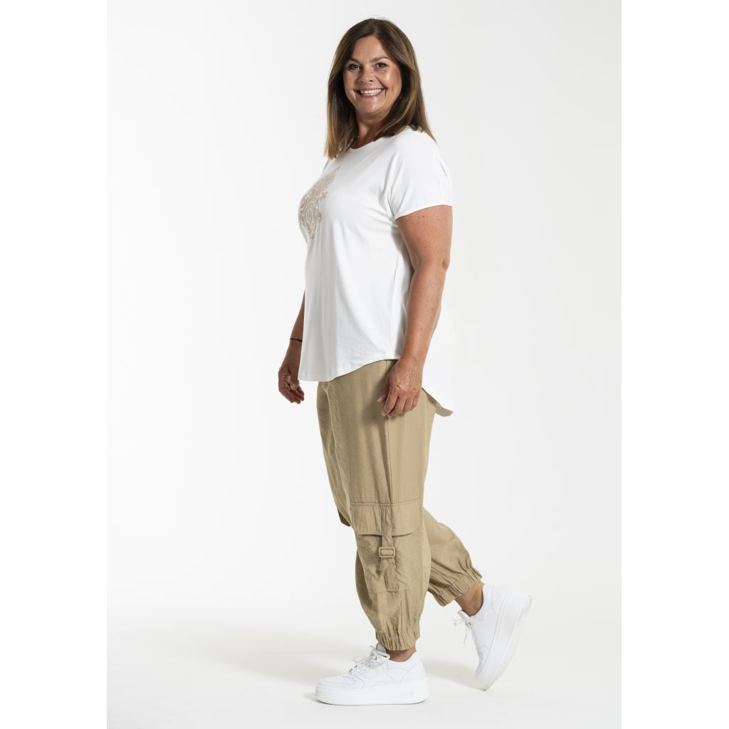 Gozzip Woman GAnneline Cargo Pants Pants Sand
