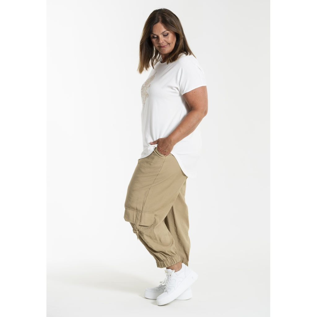 Gozzip Woman GAnneline Cargo Pants Pants Sand