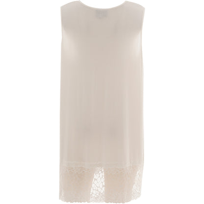 Gozzip Woman GAnny Top with lace Top Offwhite