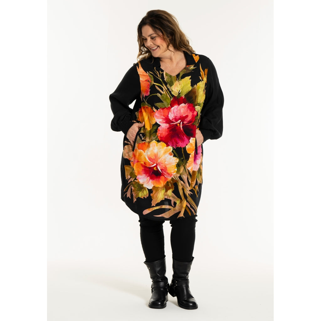 Gozzip Woman GAva Tunic Tunic Black W. Print