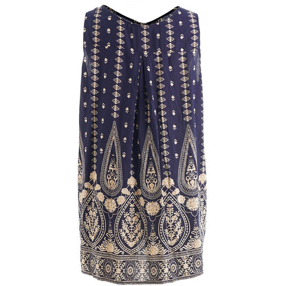Gozzip Woman GBeata Top Top Blue board print