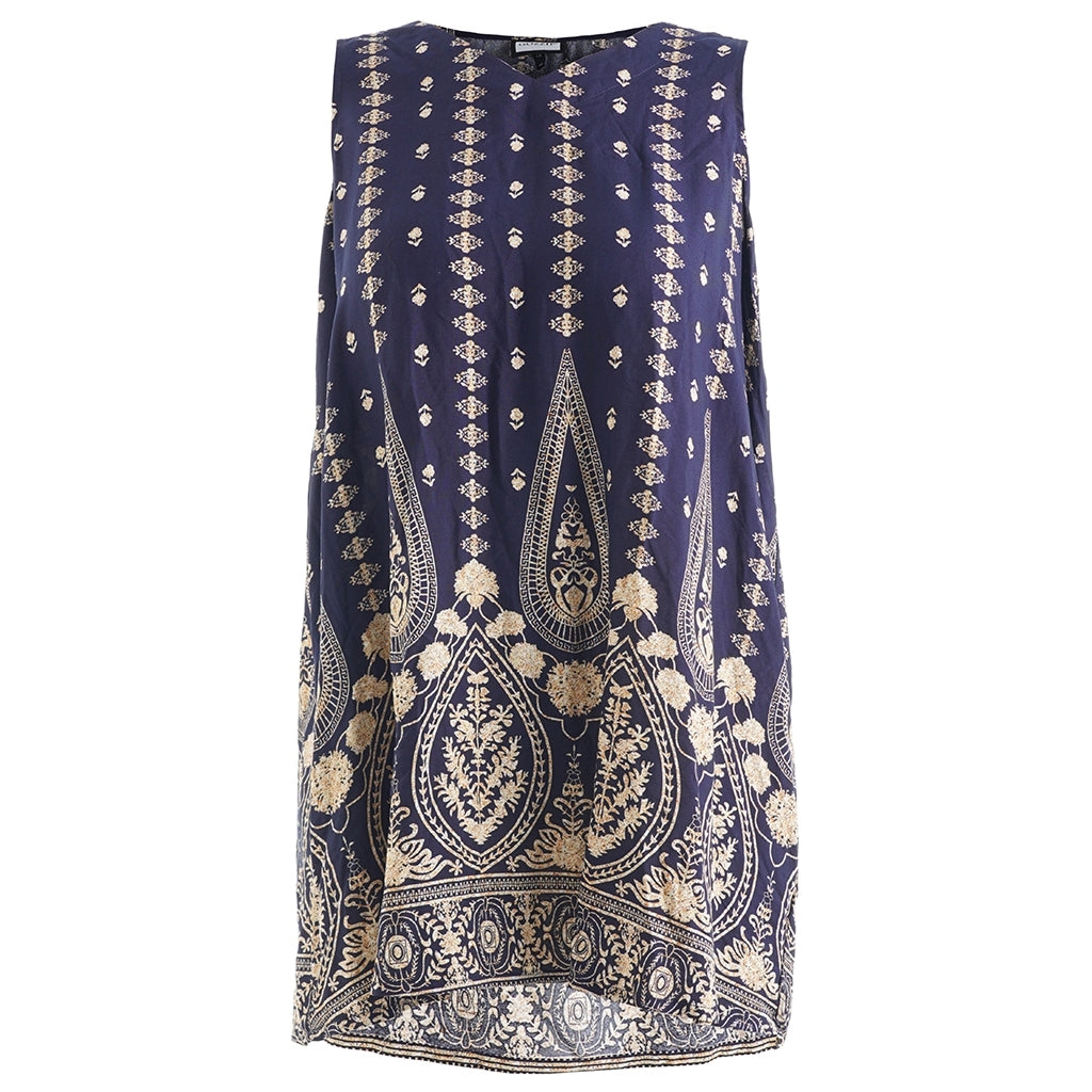 Gozzip Woman GBeata Top Top Blue board print
