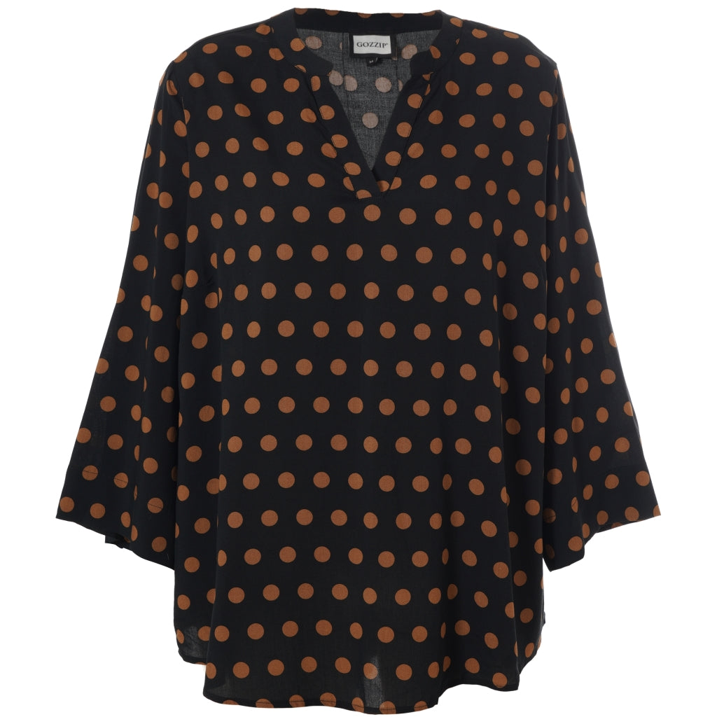 Gozzip Woman GBillie Blouse Blouse Black with dots