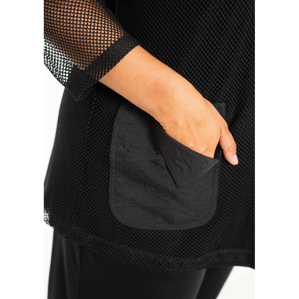 Gozzip Woman GCilla Mesh Blouse Blouse Black