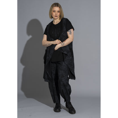 Gozzip Woman GElena Waistcoat long Waistcoat Black