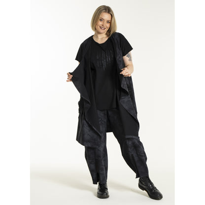 Gozzip Woman GElena Waistcoat long Waistcoat Black