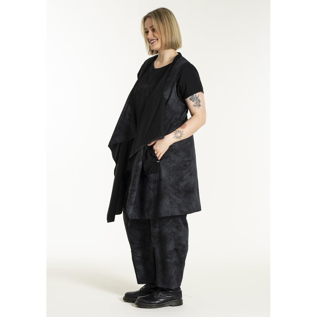 Gozzip Woman GElena Waistcoat long Waistcoat Black