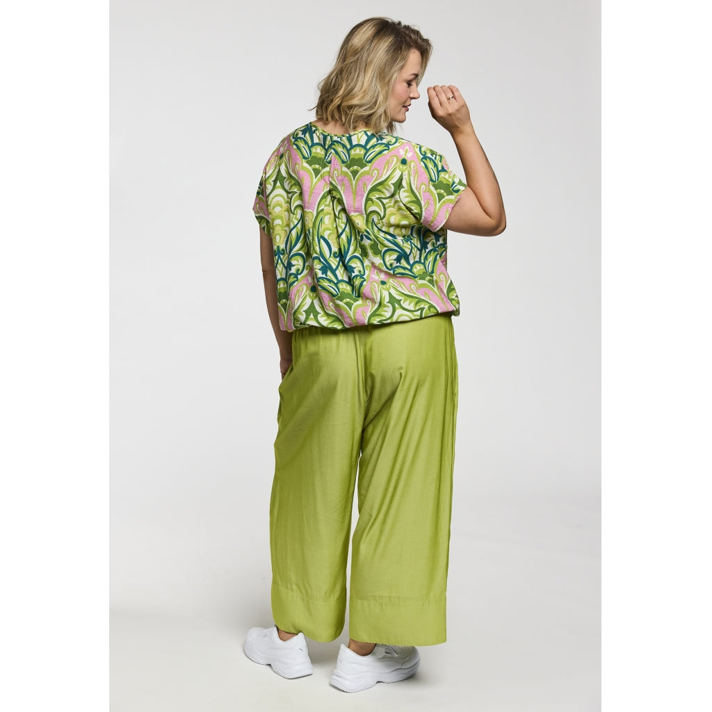 Gozzip Woman GElise Blouse Blouse Green pink mix
