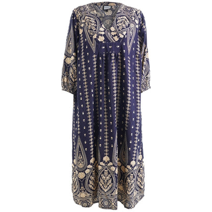 Gozzip Woman GElse Dress Dress Blue board print