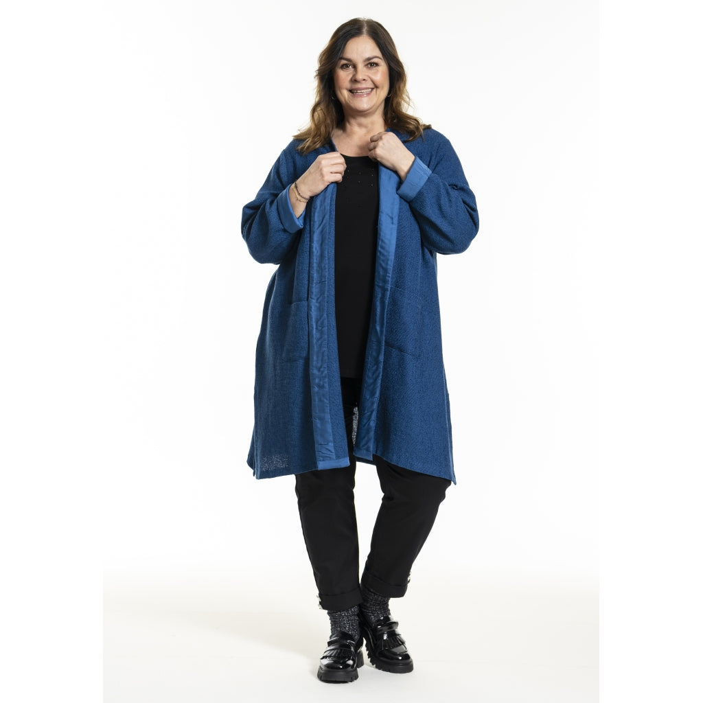 Gozzip Woman GFrance Long Cardigan Long Cardigan Blue