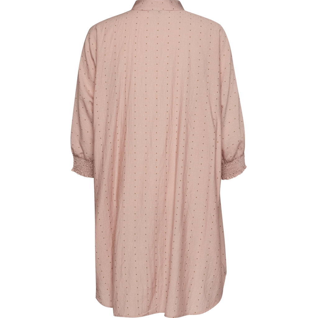 Gozzip Woman GGerda Oversize shirt Tunic Oversize shirt tunic Rose with brown and silver dots