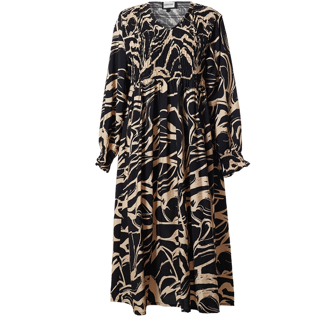 Gozzip Woman GGitt Dress Dress Black/Latte