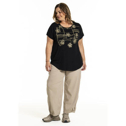 Gozzip Woman GGitte T-shirt with print T-Shirt Black