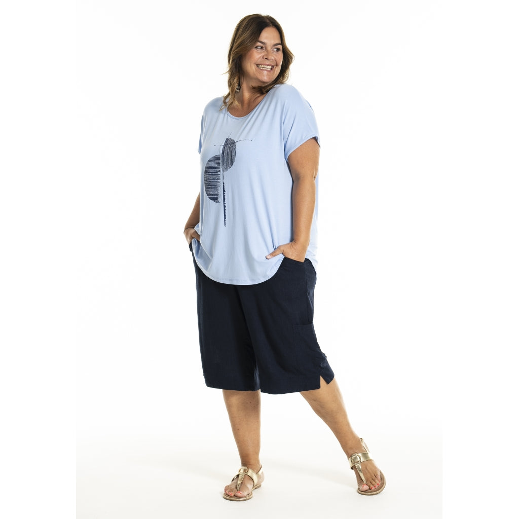 Gozzip Woman GGitte T-shirt with print T-Shirt Angel Blue