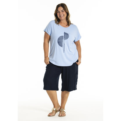 Gozzip Woman GGitte T-shirt with print T-Shirt Angel Blue