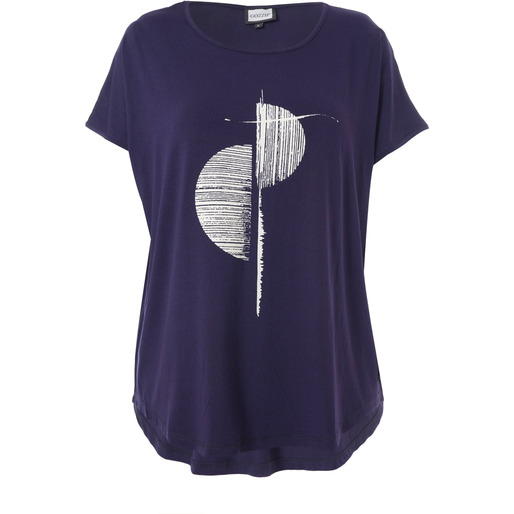 Gozzip Woman GGitte T-shirt with print T-Shirt Navy