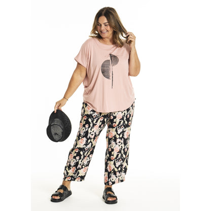Gozzip Woman GGitte T-shirt with print T-Shirt Peach rose