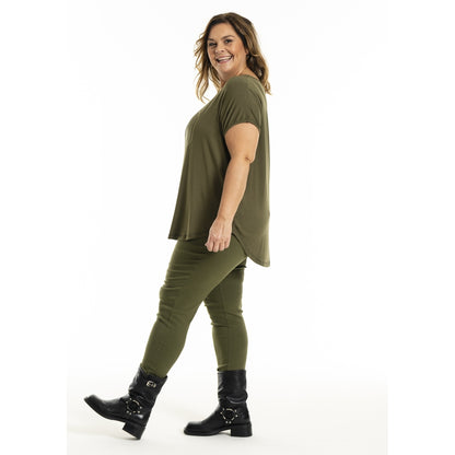 Gozzip Woman GGitte T-shirt with print T-Shirt Olive