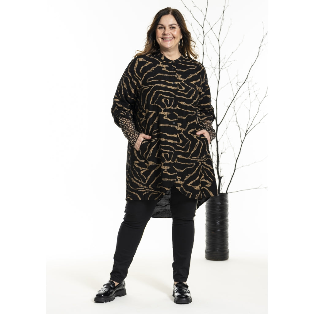 Gozzip Woman GHeika Leggings with piping Leggings Black