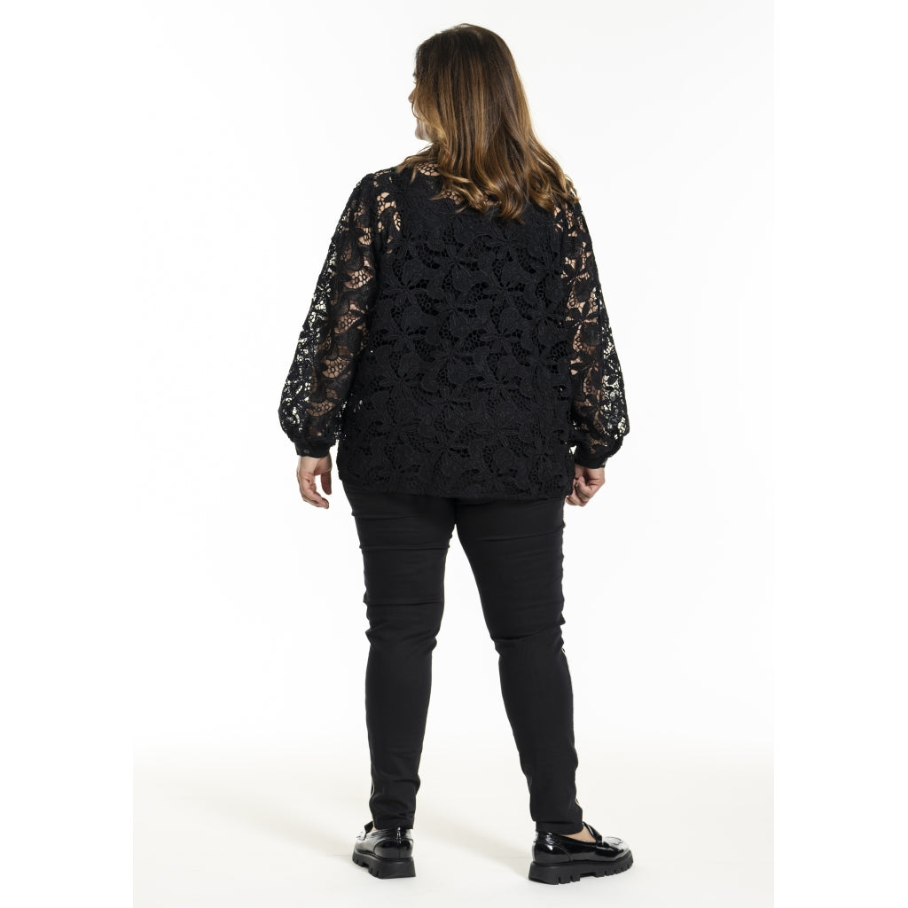 Gozzip Woman GHeika Leggings with piping Leggings Black