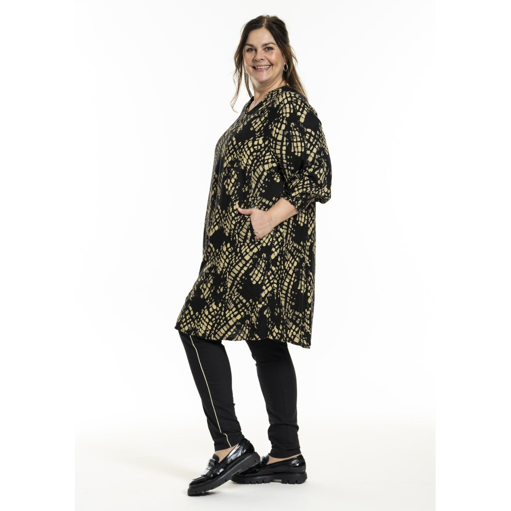 Gozzip Woman GHeika Leggings with piping Leggings Black