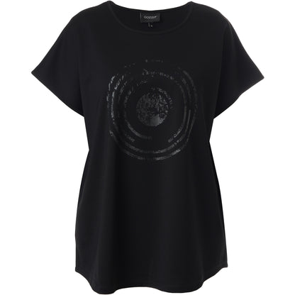 Gozzip Woman GHensia T-Shirt w print T-Shirt Black