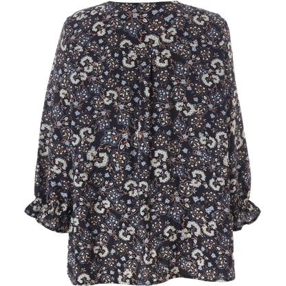 Gozzip Woman GIben Blouse Blouse Black Print