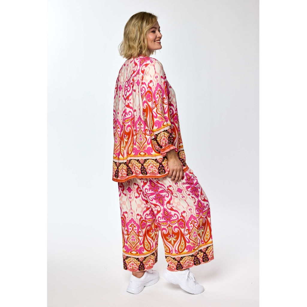 Gozzip Woman GIben Blouse Blouse Pink Print