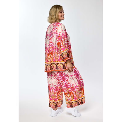Gozzip Woman GIben Blouse Blouse Pink Print