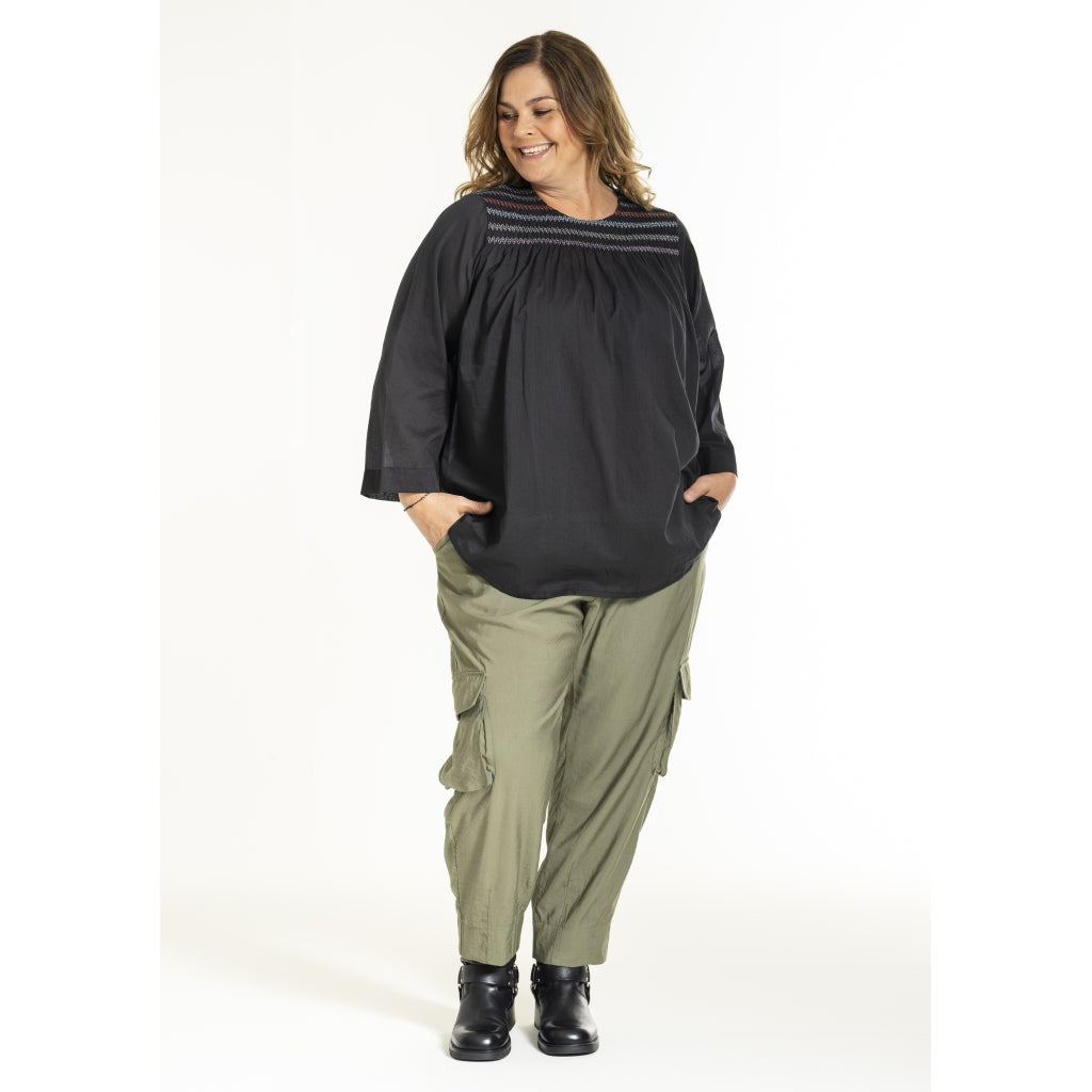 Gozzip Woman GIngfred Blouse Blouse Black