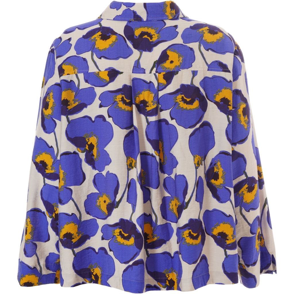 Gozzip Woman GInie Shirt jacket Shirt Jacket Blue print