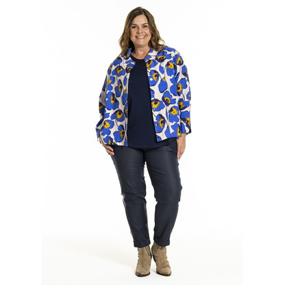 Gozzip Woman GInie Shirt jacket Shirt Jacket Blue print