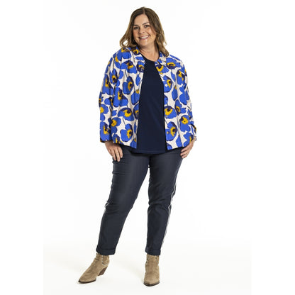 Gozzip Woman GInie Shirt jacket Shirt Jacket Blue print