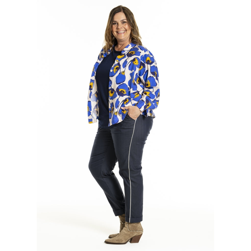 Gozzip Woman GInie Shirt jacket Shirt Jacket Blue print