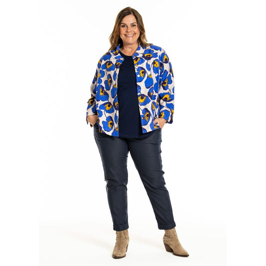 Gozzip Woman GInie Shirt jacket Shirt Jacket Blue print
