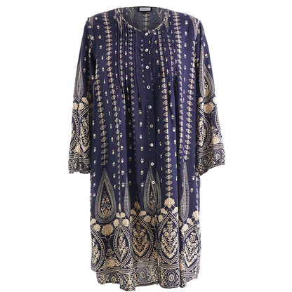 Gozzip Woman GJohanne Shirt Tunic Shirt Tunic Blue board print