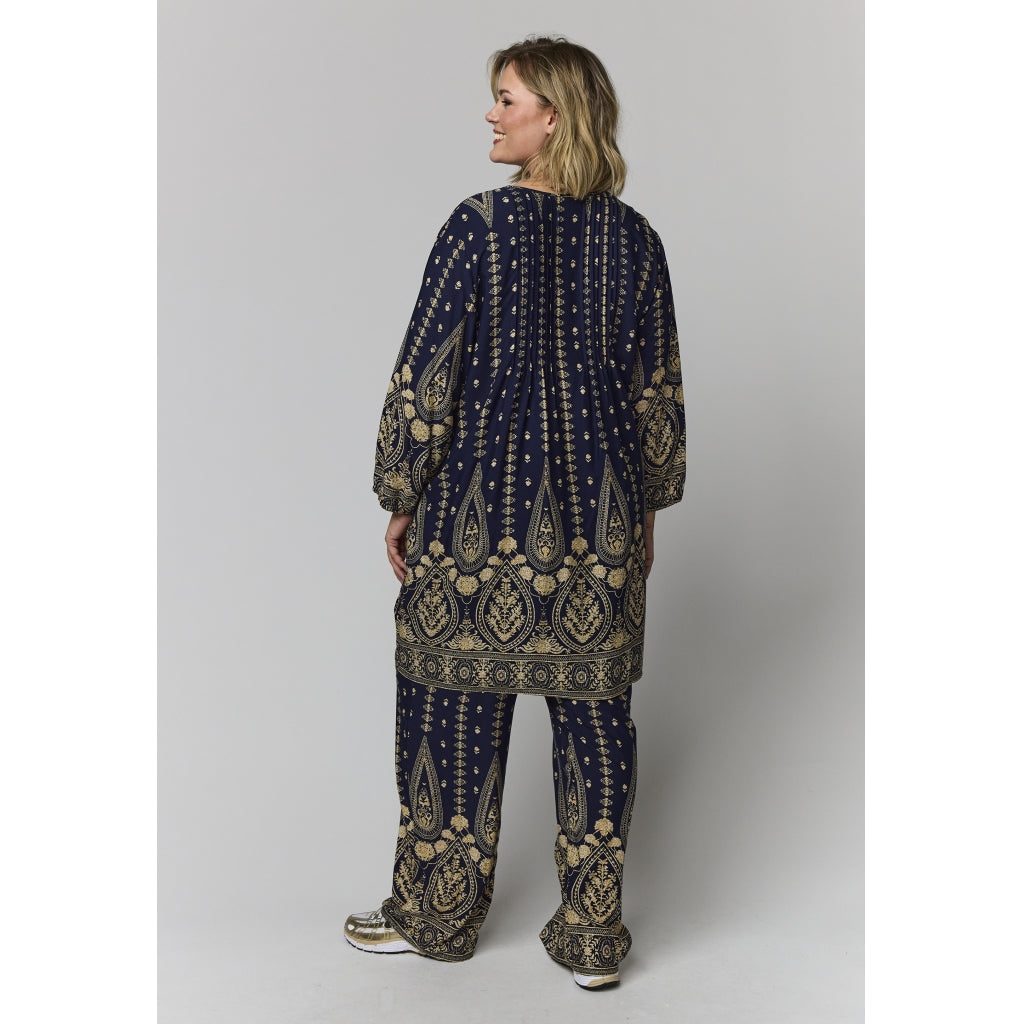 Gozzip Woman GJohanne Shirt Tunic Shirt Tunic Blue board print