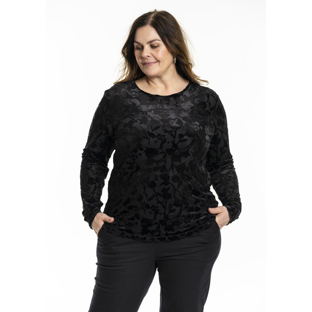 Gozzip Woman GJolanta Mesh Blouse Blouse Black