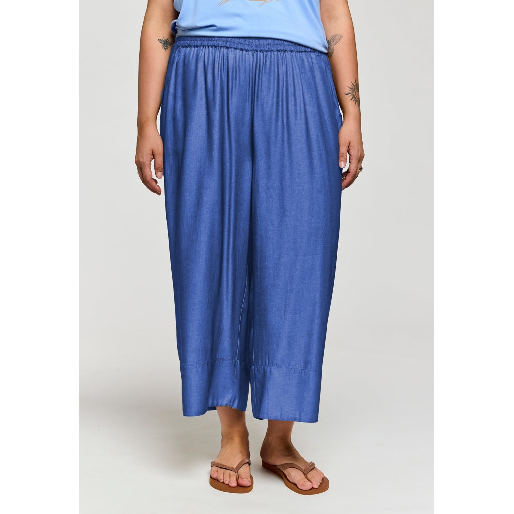 Gozzip Woman GKarina Loose 3/4 pants 3/4 Loose Pant Blue denim look