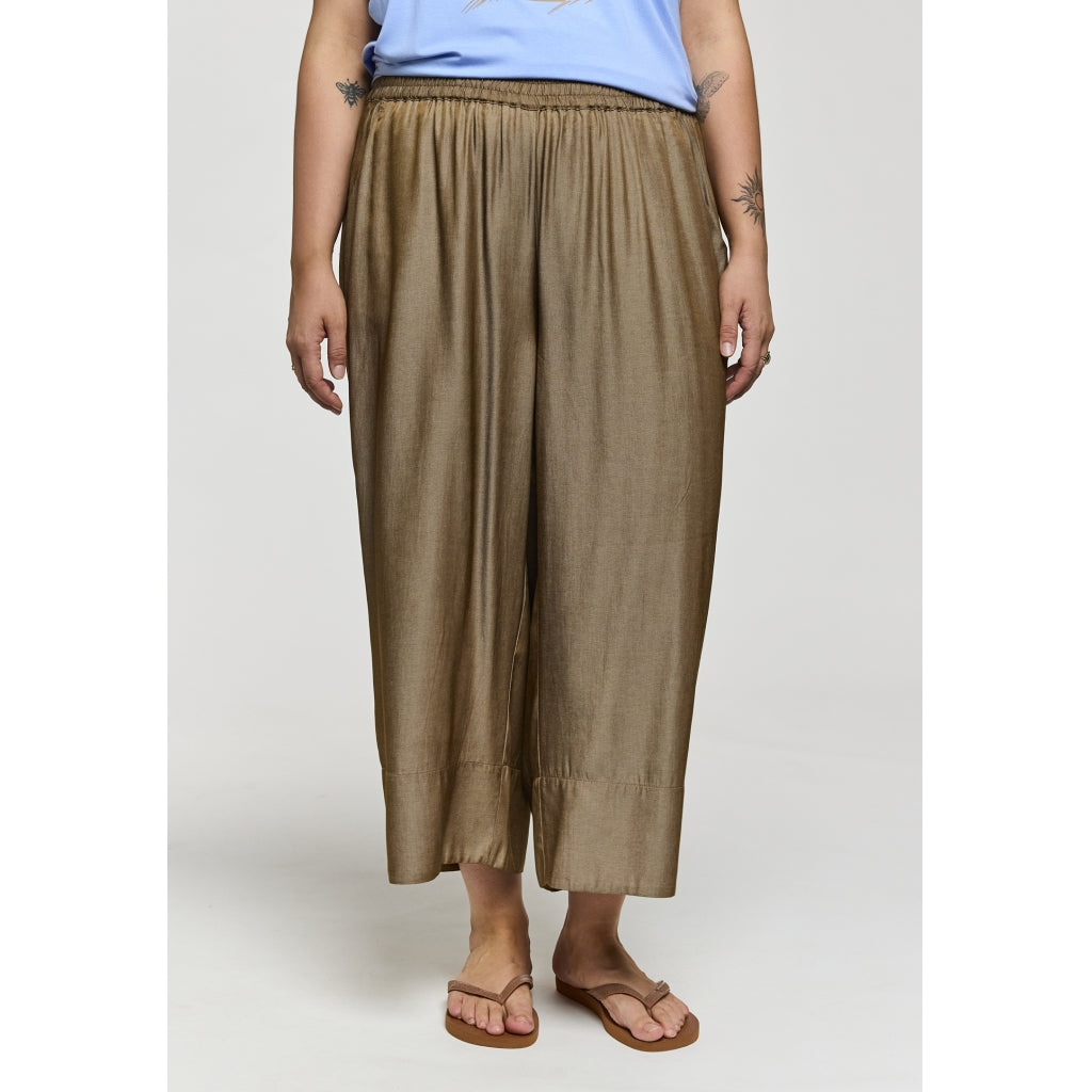 Gozzip Woman GKarina Loose 3/4 pants 3/4 Loose Pant Dark Sand
