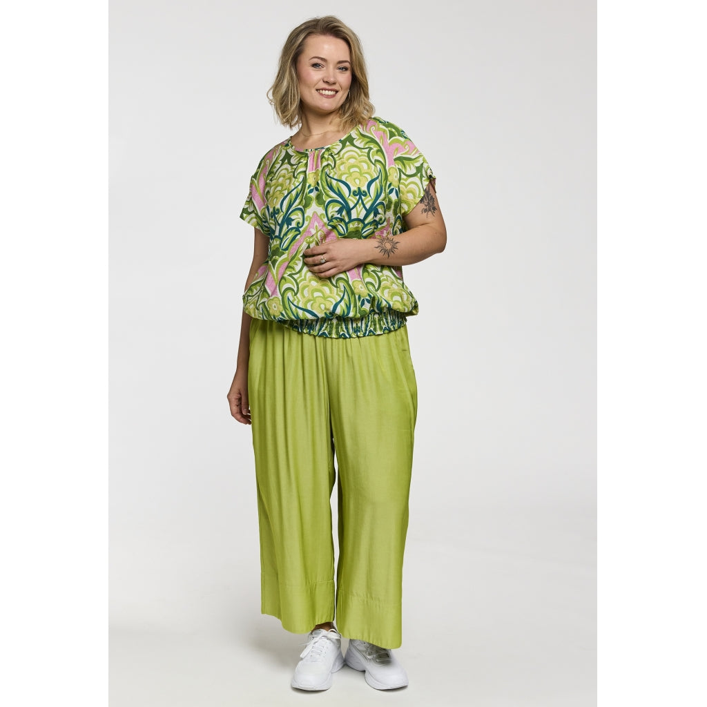 Gozzip Woman GKarina Loose 3/4 pants 3/4 Loose Pant Lime Green