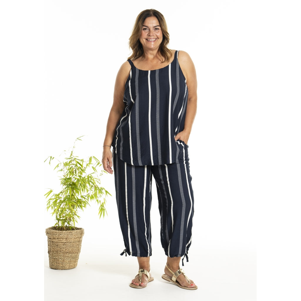 Gozzip Woman GKarla Top Top Navy stripe