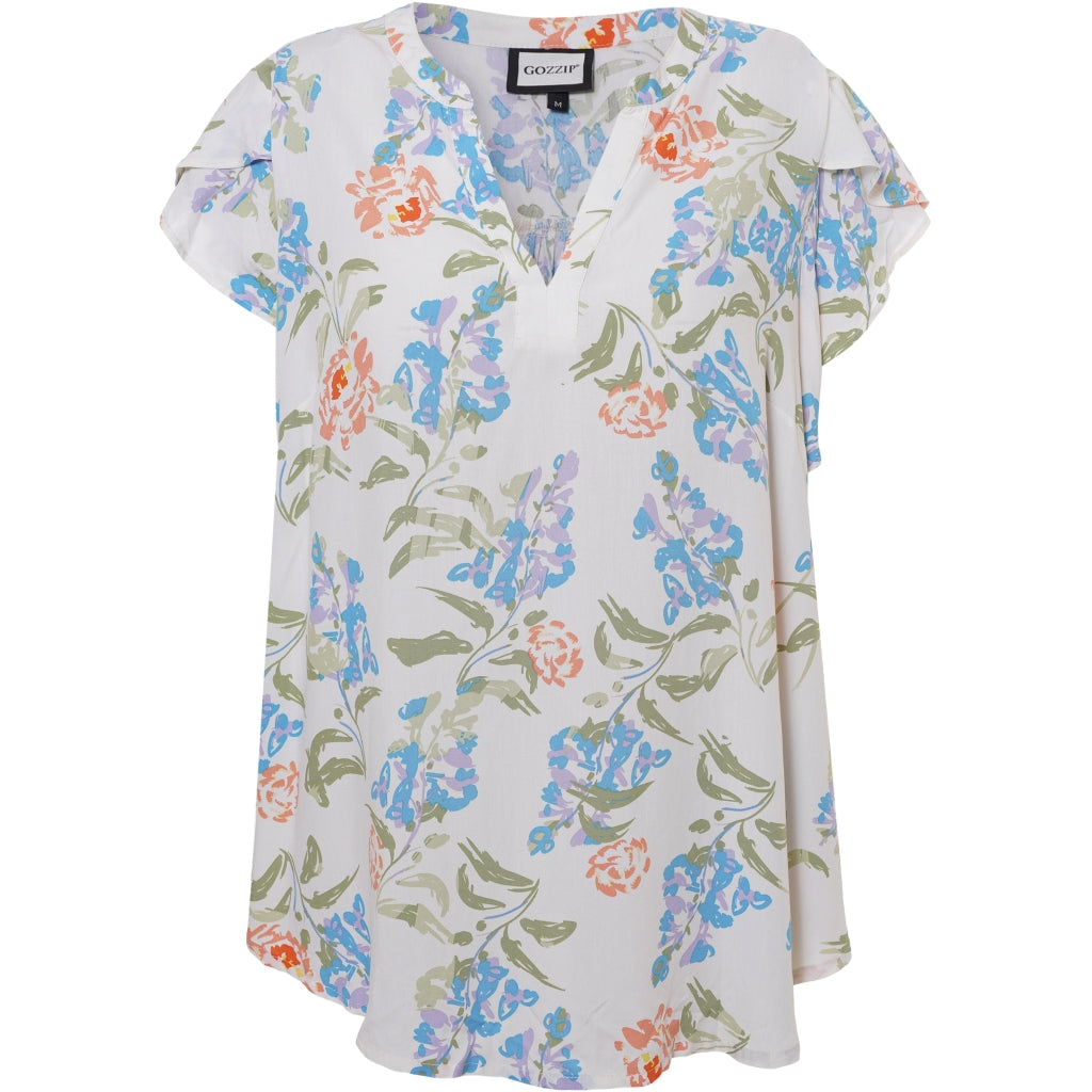 Gozzip Woman GKaruna Blouse Blouse Offwhite with print