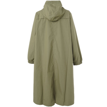 Gozzip Woman GLiss Long Trenchcoat Jacket Green with green/rose lining
